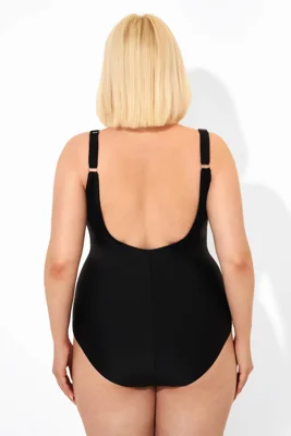 Black & White V-Neck Criss...