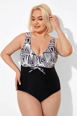 Black & White V-neckline...