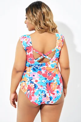 Floral Tummy Control Cap...