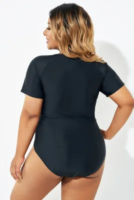 Black High Neck Cap Sleeve...