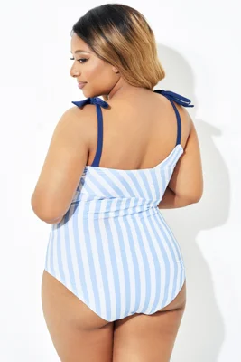 Blue & White Stripe...