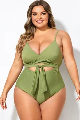 Green Cut Out Wrap One...