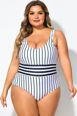 Black & White Stripe Women...