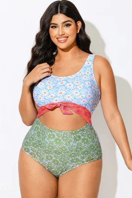 Daisy Patch Printed Knotted...