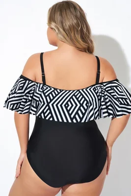 Black & White Off Shoulder...