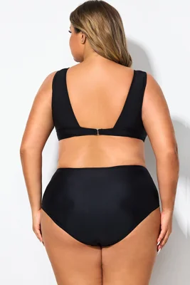 Black Cut Out Plunge Back...