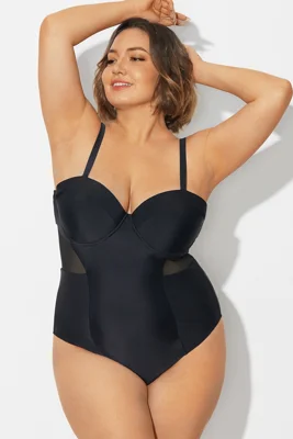 Plus Size Mesh Underwire...