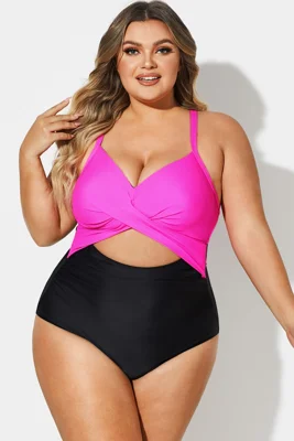 Plus Size Crossback Cutout...