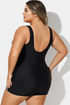 Black & White V-Neck Shorty...