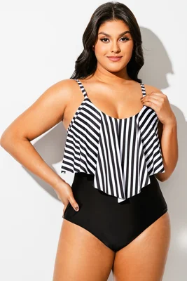 Black & White Striped Hem...