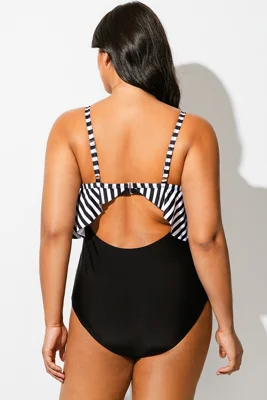 Black & White Striped Hem...