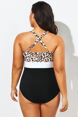 Leopard Print Twist Front...