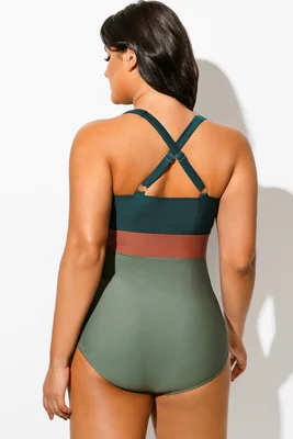 Green Colorblock Twist...