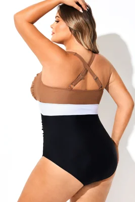 Brown Contrast Twist Front...