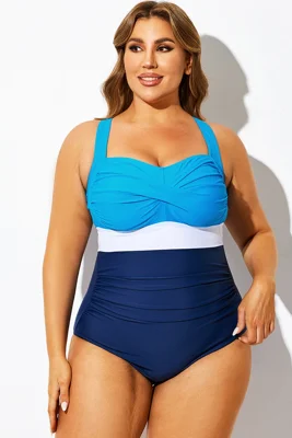 Blue & White Twist Front...