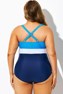 Blue & White Twist Front...