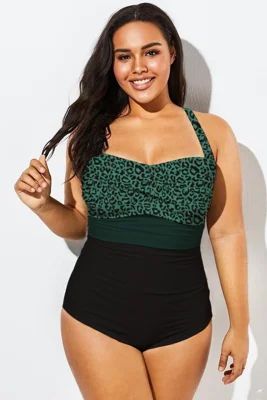 Leopard Green  Twist Front...