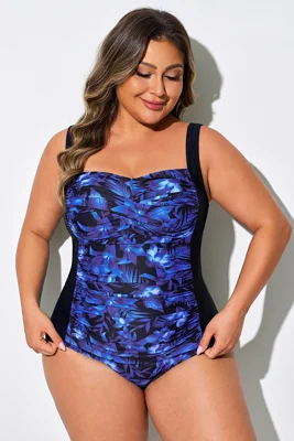 Blue Floral Twist Front...