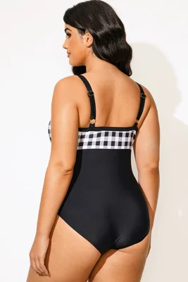 Lady Plaid Print Underwire...