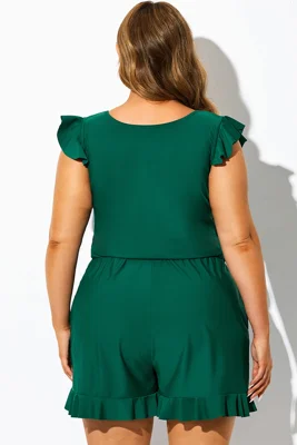 Plus Size Crossed V-neck...