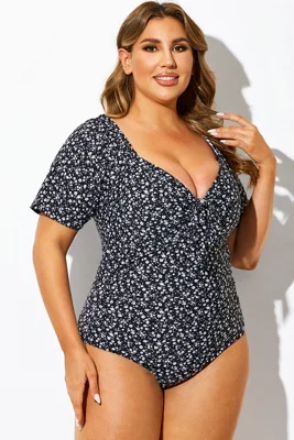 Floral Printed Short Sleeve...