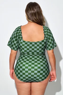 Green Check Short Sleeve...