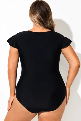 High Neck Zipper Cap Sleeve...