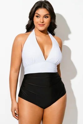 Black & White Colorblock...