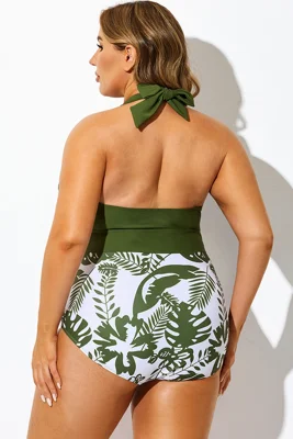 Green Tropical Print...
