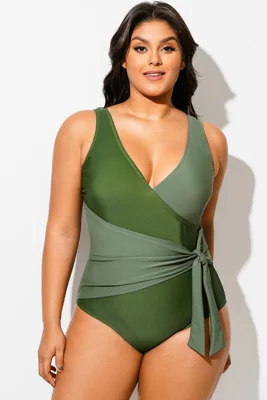 Green Beach Sexy Cutout One...