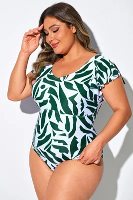Plus Size Random Printed...