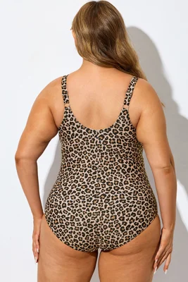 Leopard Print One-Piece...