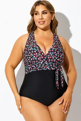 Strawberry Print V-Neck One...