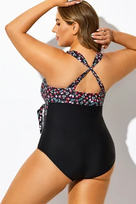 Strawberry Print V-Neck One...