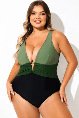 Green Contrast Colorblock...