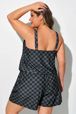 Plus Size Black Check...