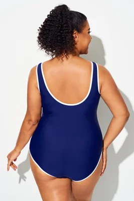 Plus Size Dark Blue Elegant...