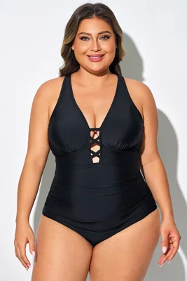 Deep V-Neck Criss Cross...