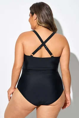 Deep V-Neck Criss Cross...