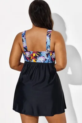 Floral Print Lotus Tie...