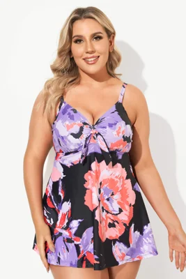 Flower Printed Backless...