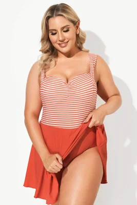 Red & White Stripe Halter...