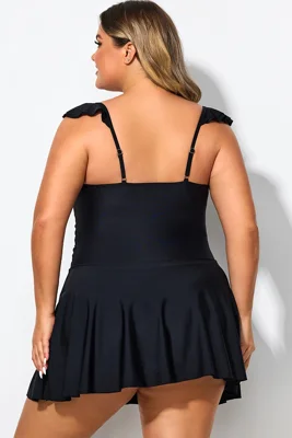 Ruffle Swimsuit Tie Knot...