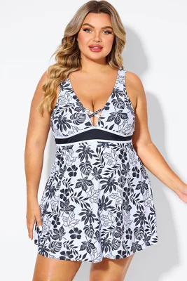  Black Floral Print Cut Out...