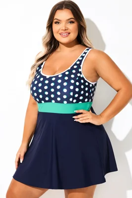 Polka Dot Colorblock Square...