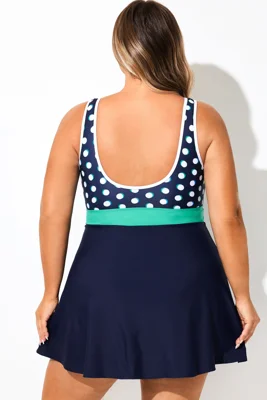 Polka Dot Colorblock Square...