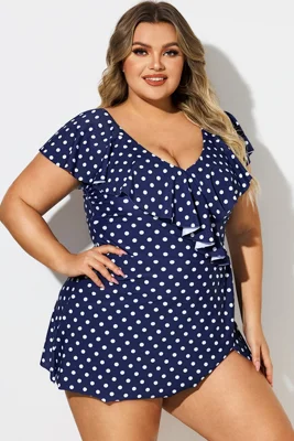 Navy Dot Beach Surplice...