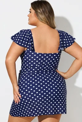 Navy Dot Beach Surplice...