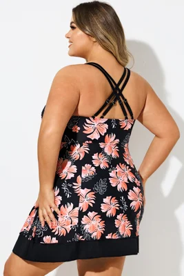 Plus Size Floral Print...