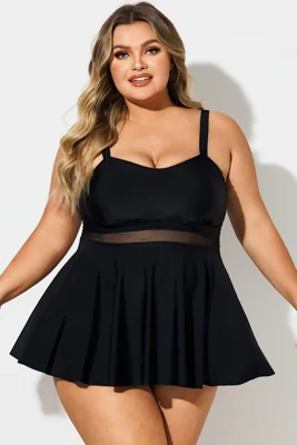 Plus Size Black Contrast...